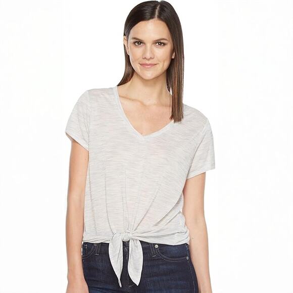 NWT Threads 4 Thought Arabella Tie Front T Shirt in Gardenia Sz Medium - Picture 1 of 11